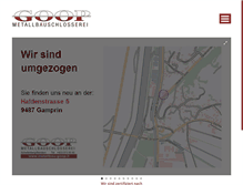 Tablet Screenshot of metallbau-goop.li